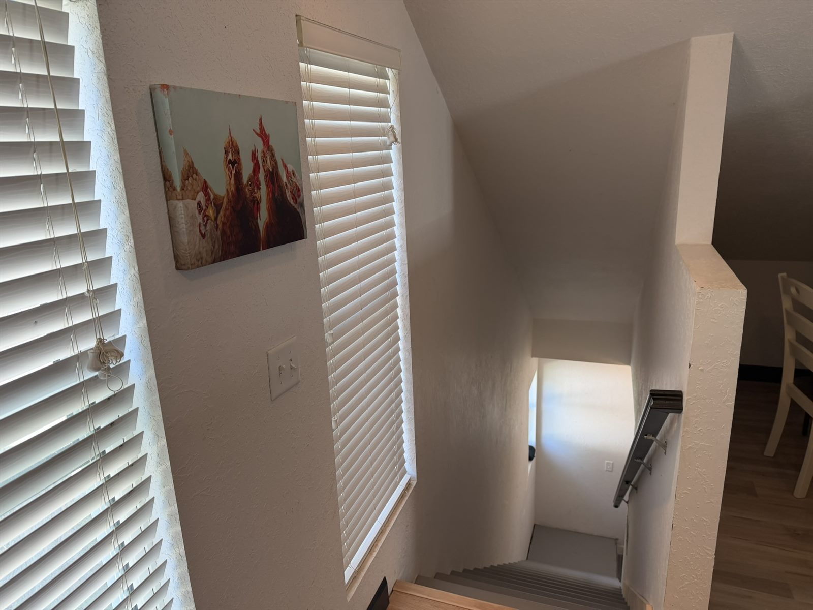 The private stairway up to Rose's Barn Loft