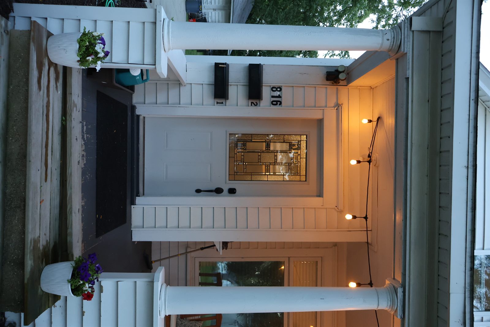 The covered front porch at 816 E Center Street